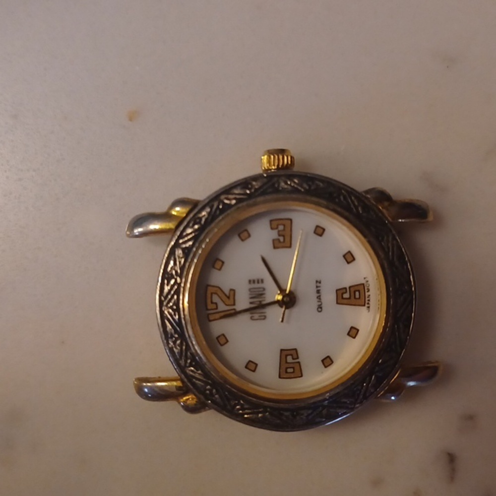 Gitano Gold Tone Bezel Watch